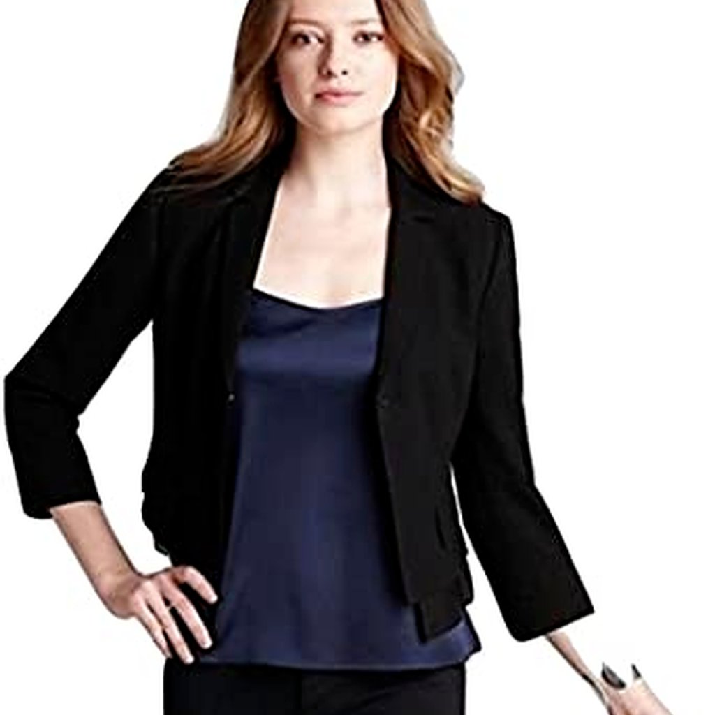Elie Tahari Sisi Jacket Blazer W/Leather Trim 8